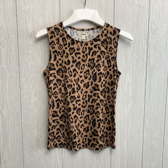 L'Agence Brown Leopard Shelly Tank Blouse XXS - Picture 5 of 8
